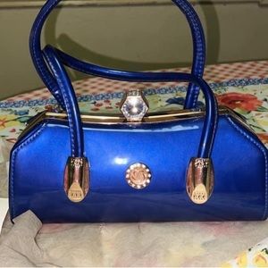 Royal blue clutch purse